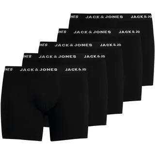 JACK & JONES Huey Boxershorts 5 Einheiten Black / Detail Black / Black 6XL