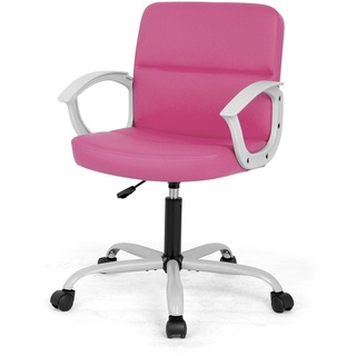 Your Office TUONI Mixer drehbarer Sessel, Metall lackiert/Kunstleder 57x57x85 cm Rosa/Bianco/Nero