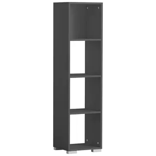 welltime Ablageregal »Baku« Bücherregal, 36x142 cm, praktische offene Fächer, Made in Germany, grau