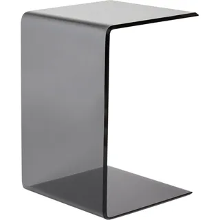 BELIANI Beistelltisch Schwarz Transparent 40 x 61 cm Sicherheitsglas Leicht Transportierbar Multifunktional Rechteckig Minimalistisch Skandinavisch Stil - Schwarz