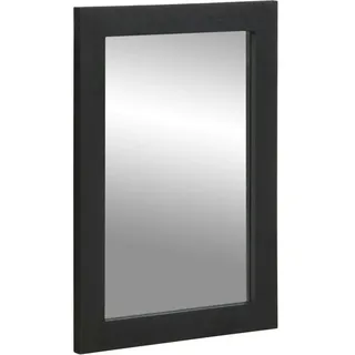 vidaXL Badspiegel Schwarz 50x70x2,5 cm Holzwerkstoff und Messing