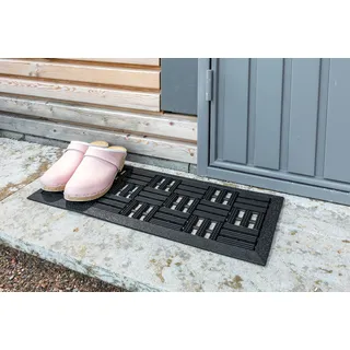 ASTRA Fußmatte »Dynamic« rechteckig 14 mm Höhe Schmutzfangmatte, Türmatte, wasserabweisend, In und Outdoor, schwarz