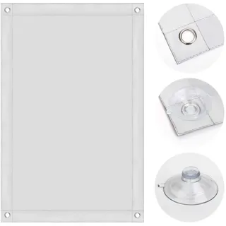 OBdeco Thermo Rollo 100% Verdunkelung Sonnenschutz Verdunkelungsrollo für Velux-Dachfenster Hitzeschutz ohne Bohren mit Saugnäpfen Weiß 57x100cm für Y45/045