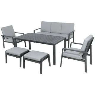 MWH Atlantico Loungeset Aluminium/Polyester Matt Grey
