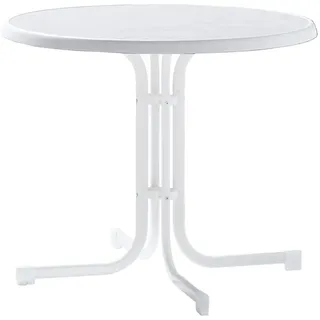 Sieger Klapptisch Ø 86 x 72 cm weiß/marmordekor weiß