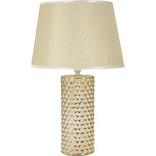 Tischlampe Supreme, Schreibtischleuchte, Büroleuchte, Arbeitslampe, Weiß und Gold, 30x30 h48 cm - Weiß