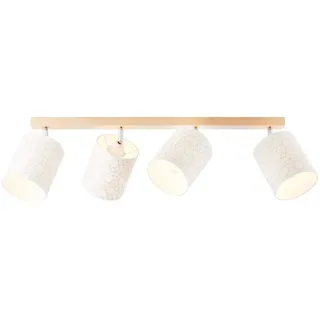 Brilliant Living Galance Deckenstrahler holz hell/weiß 86731/75