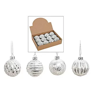 12 Weihnachtskugeln aus Glas – Ø 6 cm – Christbaumkugeln Set – Glaskugeln für Weihnachtsbaum – edle Tannenbaum Deko – klassisch, modern & elegant – Weihnachtsdeko Baumkugeln