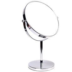 HIMRY Standspiegel 7X Vergrößerung, 8 inch, Kosmetikspiegel 360° drehbar. Verchromten Schminkspiegel Rasierspiegel Badzimmerspiegel, Zweiseitig: Normal+ 7fach Vergrößerung, KXD3108-7x