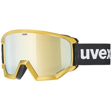 Bild von athletic CV yellow-chrome, - Skibrille für Damen und Herren - konstraststeigernd - vergrößertes, beschlagfreies Sichtfeld