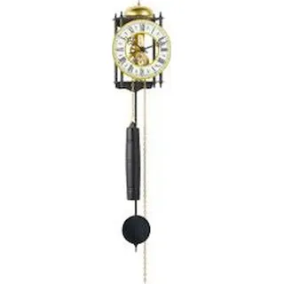 Hermle Wanduhr mit Pendel mechanisches Kettenzugwerk - Schwarz