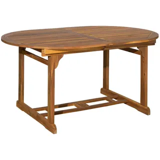 Möbilia Gartentisch ausziehbar 100 x 75 x 150-200 cm Beige