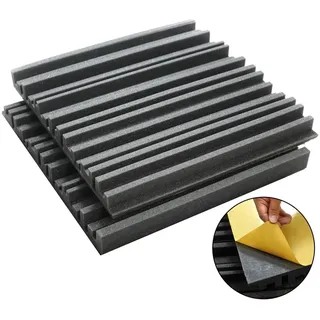 Veles-X Acoustic Self-Adhesive Wedges 50 x 50 x 5 cm Anthracite Absorbent Schaumstoffplatte - Grau