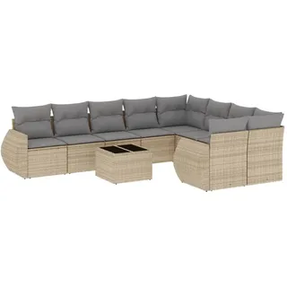VidaXL 3221848, Hellgrau, Rattan, Gehärtetes Glas, 110 kg, Erwachsene & Kinder, 550 mm, 550 mm - Hellgrau
