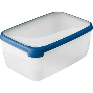 Curver Frischhaltedose rechteckig 5,4L - luftdicht und BPA-frei - Transparent, Dunkelblau