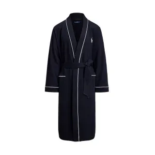 Polo Ralph Lauren für Herren. 714899677008 Gestrickter Morgenmantel aus Baumwollmischung in Marineblau (L-XL), Heimtextilien, Baumwolle