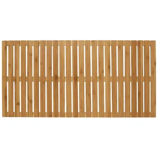 Wenko Baderost Indoor & Outdoor Bambus rutschfeste Badematte aus umweltfreundlichem Bambus für Dusche Badewanne und Poolbereich 100 x 50 cm