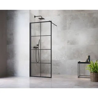 maw by GEO Walk-in-Dusche »Bl4ckline« Antikalk-Beschichtung, schwarz