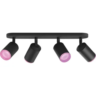 Philips Hue Fugato 4-er Spots 5.7W - schwarz,