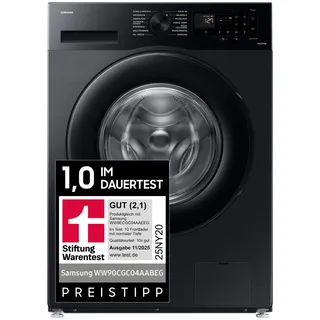 Samsung WW90CGC04AAB schwarz Waschmaschine (9 kg, 1400 U/min)