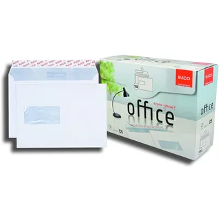 ELCO Briefumschläge Office DIN C5 mit Fenster hochweiß haftklebend 100 St.