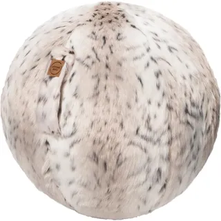 Sitting Ball Hocker Skins Schneeluchs 150 l Weiß Fellimitat-Muster