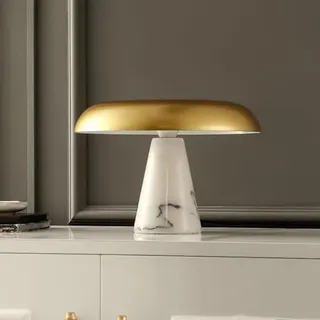 SAFAVIEH Modern Marmor Tischlampe, Weiß