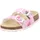 Fussbettpantoffel Rosa/Mehrfarbig 34