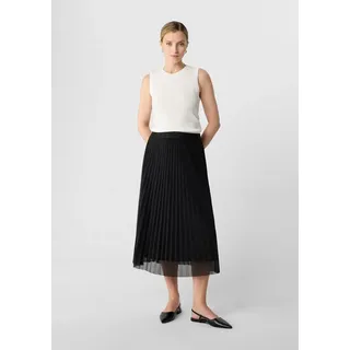 Comma, Plissierter Meshrock Rock Schwarz 46