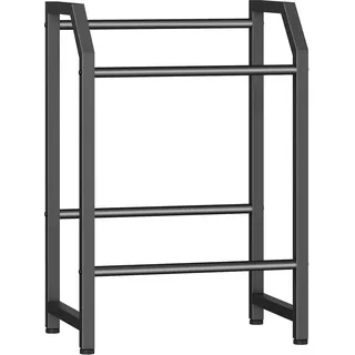 HOOBRO Getränkekistenregal für 2 Getränkekisten, Metall Getränkeregal, Kistenregal mit 2 Ebenen für Bier, Gemüse, 150 kg Tragkraft pro Etage, für Küche, Esszimmer, Wohnzimmer, Schwarz EBK202CJ01
