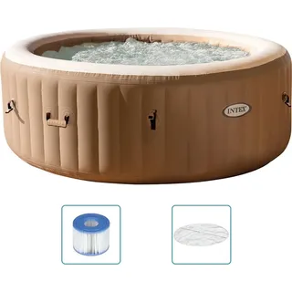INTEX Whirlpool mit Sprudelmassage PureSpa Rund 196x71 cm - Beige