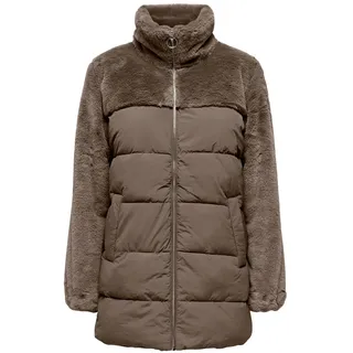 ONLY Steppmantel »ONLWANJA FUR PUFFER MIX COAT CC OTW«, braun