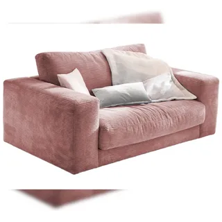 KAWOLA Doppelsessel MADELINE Cord 120 x 80 x 80 cm Rosa