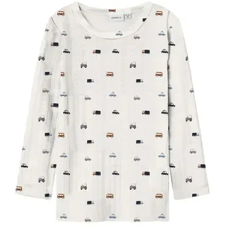 Name It Wang Needle Mini Langarm-t-shirt - Snow White / Small Cars - 5 Jahre