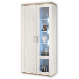 HBZ Vitrine Romance 93 x 46 x 202 cm Weiß