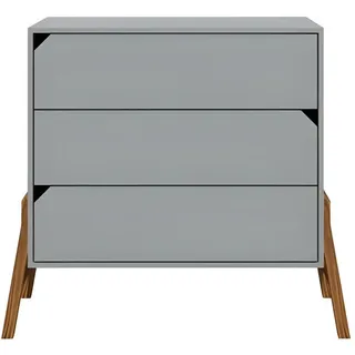 Raumhirsch Furniture Kinderkommode Lotta – rustikale Eleganz und Funktionalität Grau , Holzwerkstoff , Rechteckig , 107x93x50 cm , Kleinmöbel, Kommoden, Kommoden