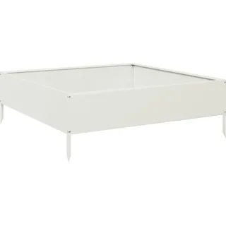 vidaXL Hochbeet Weiß 100x100x33,5 cm Stahl - Weiß