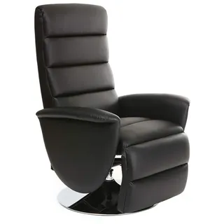 miliboo Relax-Sessel manuell verstellbar Schwarz NELSON