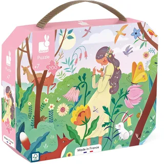 Janod - Puzzle Mutter Natur - 200-teiliges Puzzle aus FSC-Pappe - Fördert Geduld und Konzentration Kinderpuzzle ab 7 Jahre, J02547