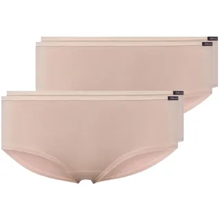 Slip SKINY "Slip 4er Pack", Damen, Gr. S, beige, Obermaterial: 96% Baumwolle CO. 4% Elasthan EL., Unterhosen Slip