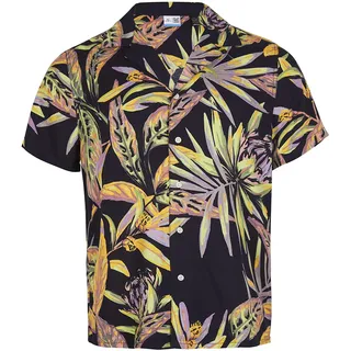 O'Neill Herren Print Shirt Hemd, 39033 Schwarze Tropische Blume, M/L