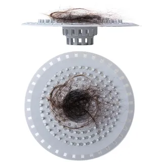 Haarsieb Dusche 2PCS Silikon Abflusssieb Abflusssieb Waschbecken Duschablauf Haarsieb Haarstopper Haarfänger Badewanne Waschbecken Abflusssie Spülbecken Sieb Badezimmer Bodenabflussfilter (grau)