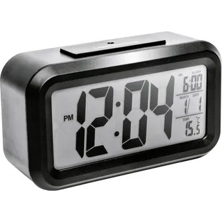 Mebus 42435, Quarzwecker, Rechteck, Schwarz, 12/24 h, F, °C, LCD - Schwarz