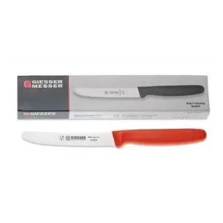 Giesser Universalmesser-Set, 6-teilig, Ideal zum Schneiden und Würfeln von Tomaten, Farbe: rot
