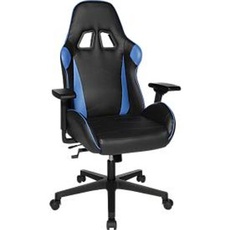 Topstar Gaming Stuhl Speed Chair 2, mit Armlehnen, 3D-Wippmechanik, Muldensitz, Kopfstütze, schwarz blau/schwarz
