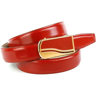 Ledergürtel ANTHONI CROWN, Damen, Gr. 95, rot, Leder, unifarben, Gürtel Ledergürtel, in schmaler Form mit Designer Schließe