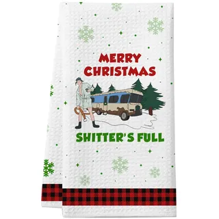 Homythe Lustiges Weihnachts-Küchentuch, Feiertags Badezimmer Dekor, Christmas Vacation Dekorationen, Griswold Family Cousin Eddie Christmas Vacation Geschenke, Damen und Herren