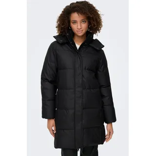 ONLY Steppmantel "ONLAGNES COATED PUFFER COAT OTW", schwarz