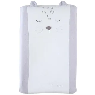 NOUKIE'S - Wickelauflage mit Bezug – Babou & Kendi – Frottee – Leopardenmuster – Grau