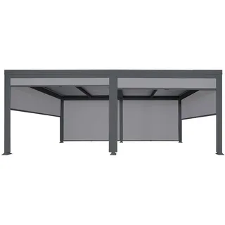 MCW Alu Pergola 3,06 x 5,9 m inkl. Seitenteile Grau